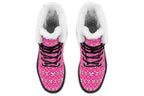 Cream Bows on Hot Pink