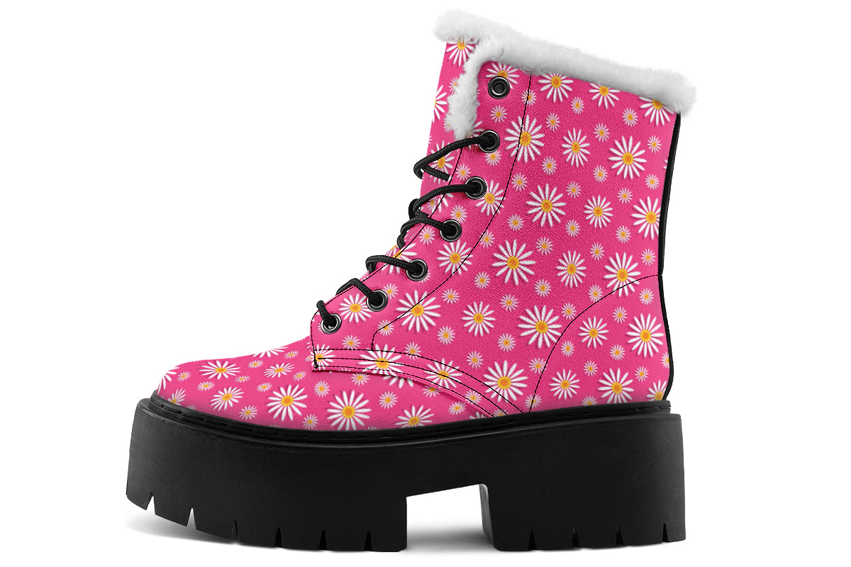 Daisies on Hot Pink