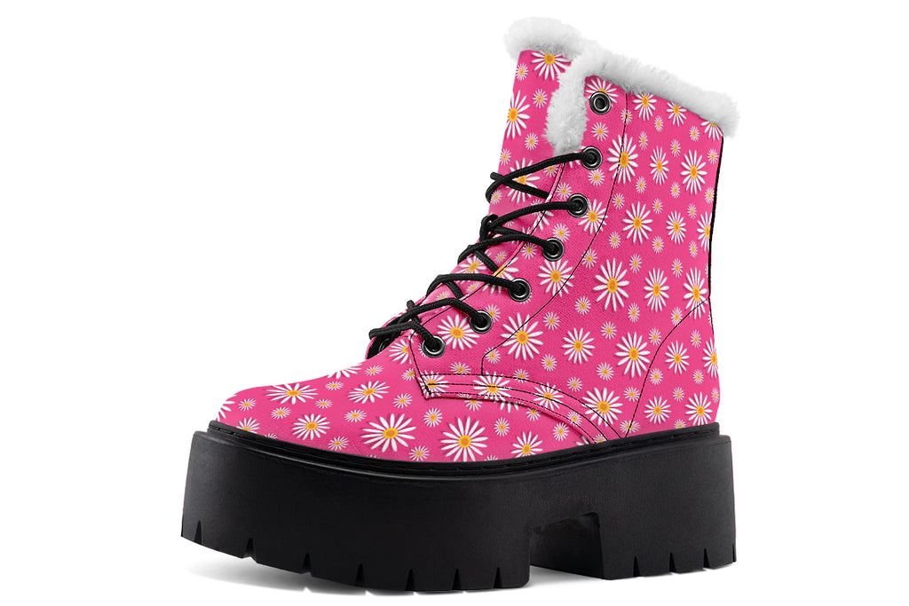Daisies on Hot Pink