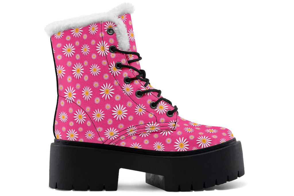 Daisies on Hot Pink