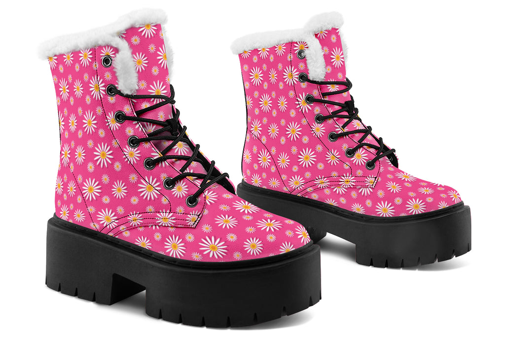 Daisies on Hot Pink