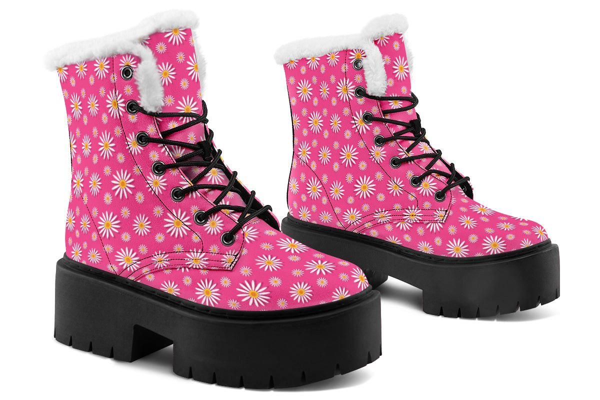 Daisies on Hot Pink