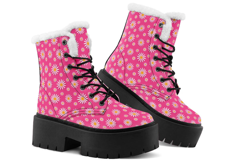 Daisies on Hot Pink