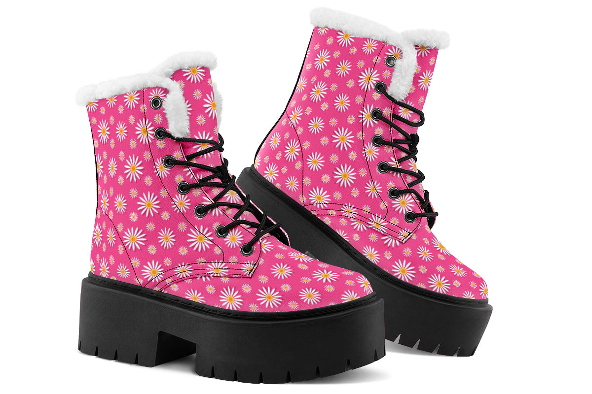 Daisies on Hot Pink