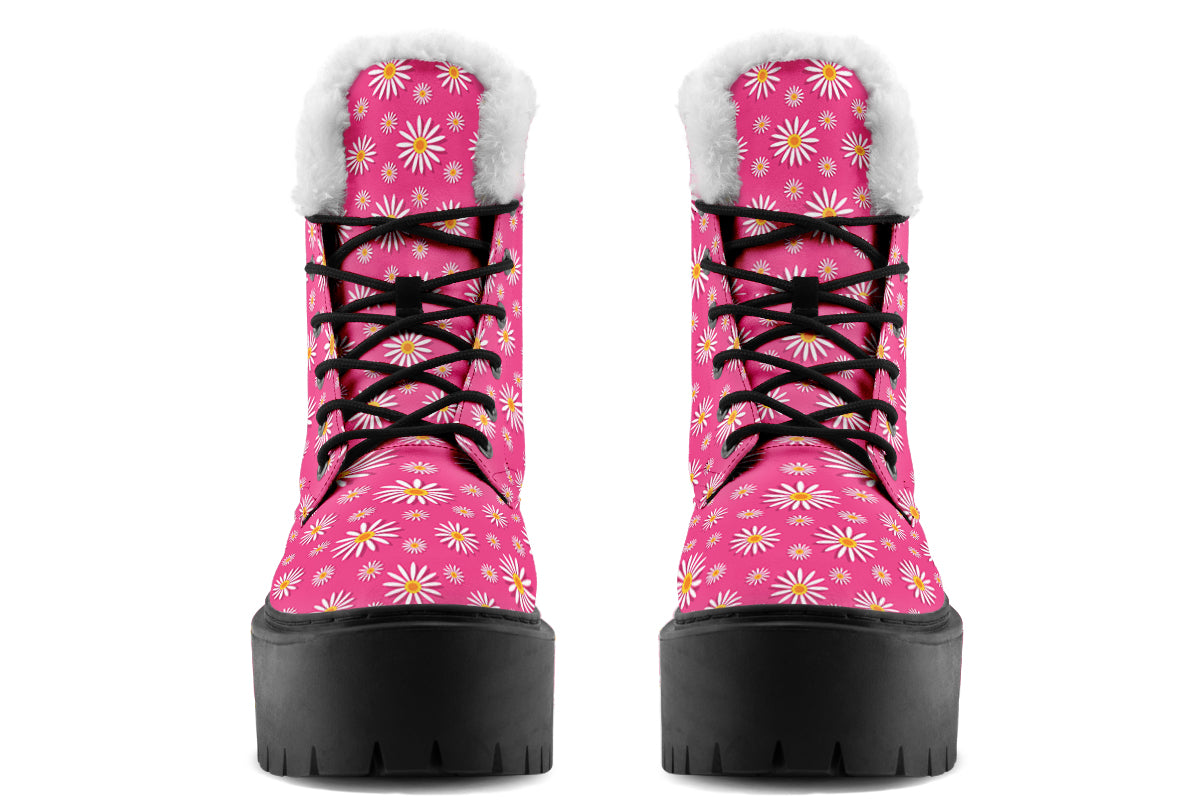 Daisies on Hot Pink