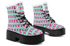 Hot Pink Bows on Mint
