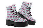 Hot Pink Bows on Mint