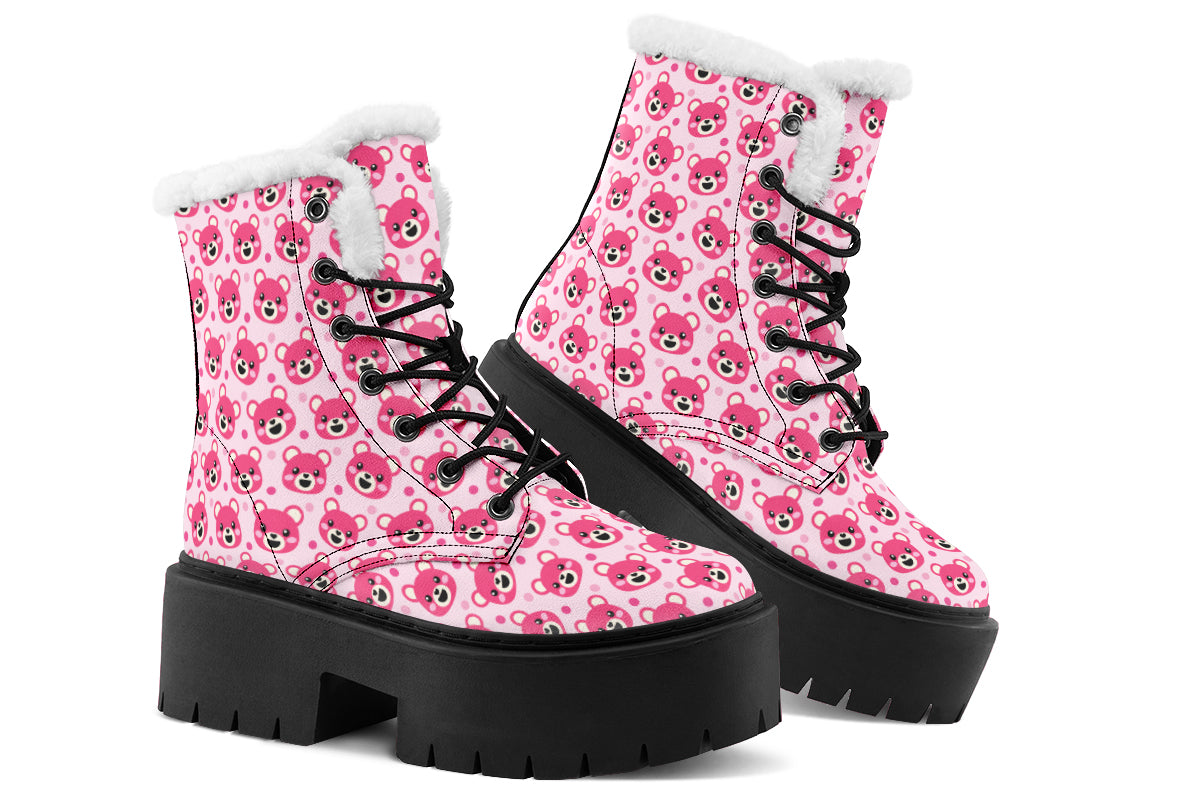 Pink Bear Faces
