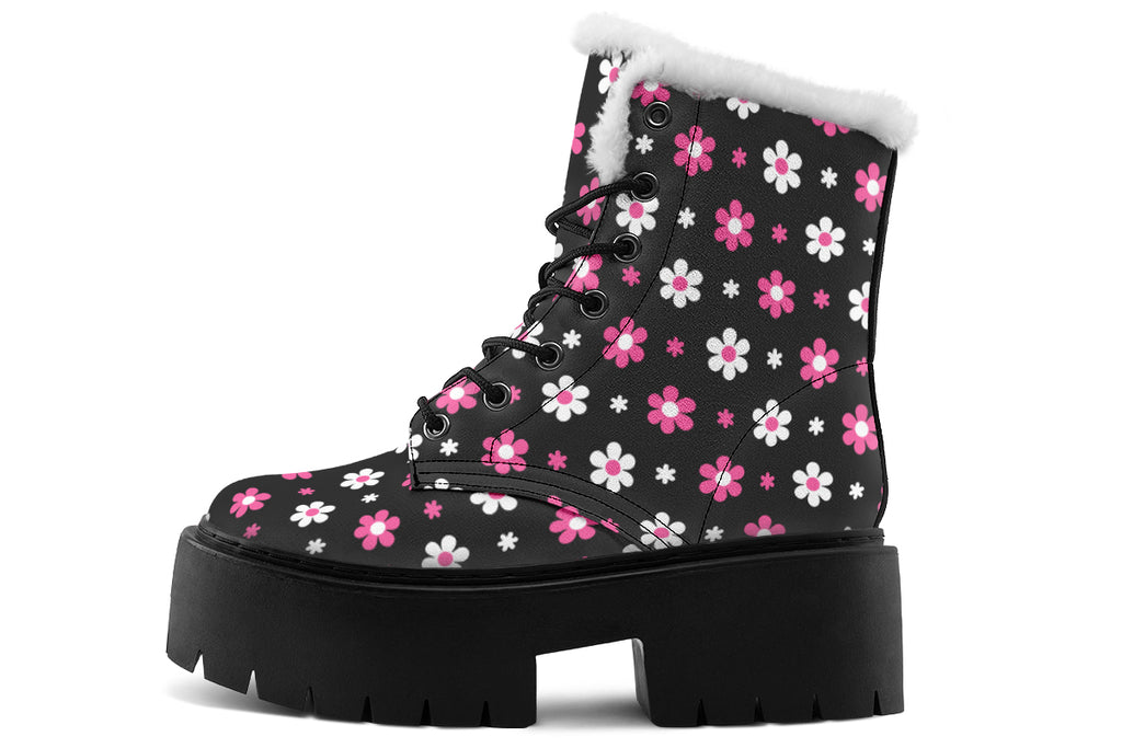 Pink and Black Flowers
