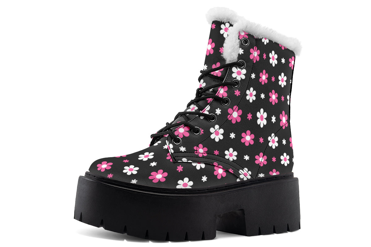 Pink and Black Flowers