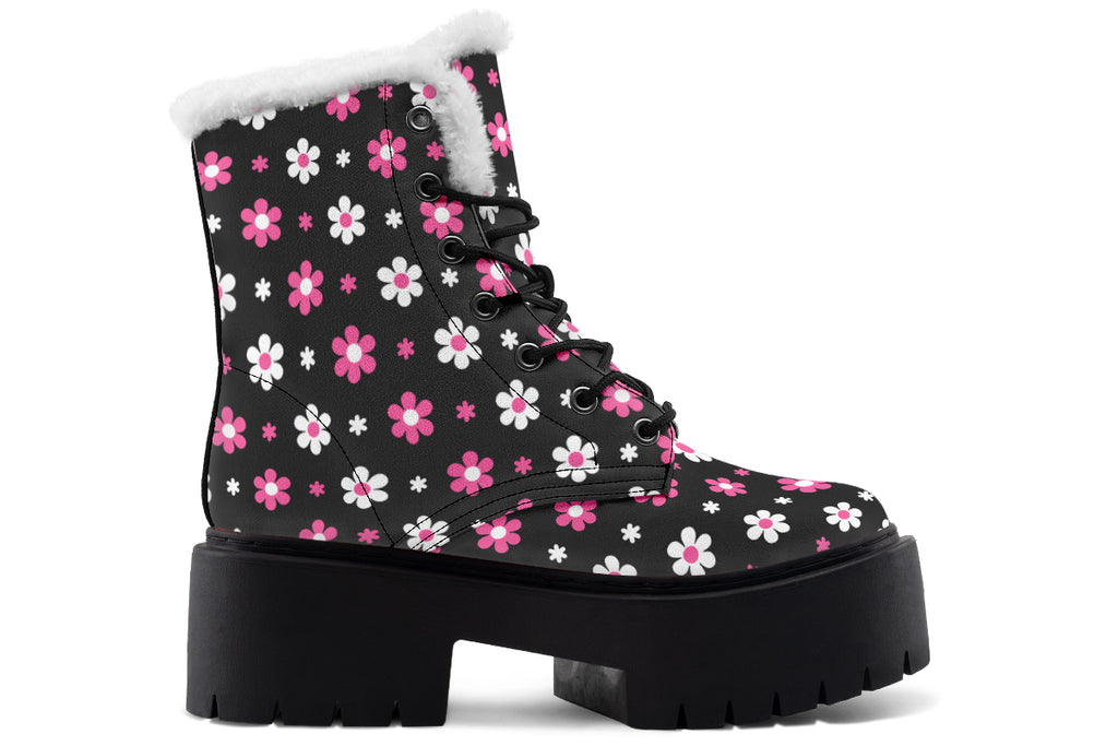 Pink and Black Flowers