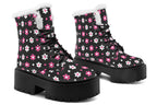 Pink and Black Flowers