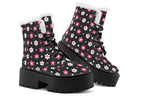 Pink and Black Flowers