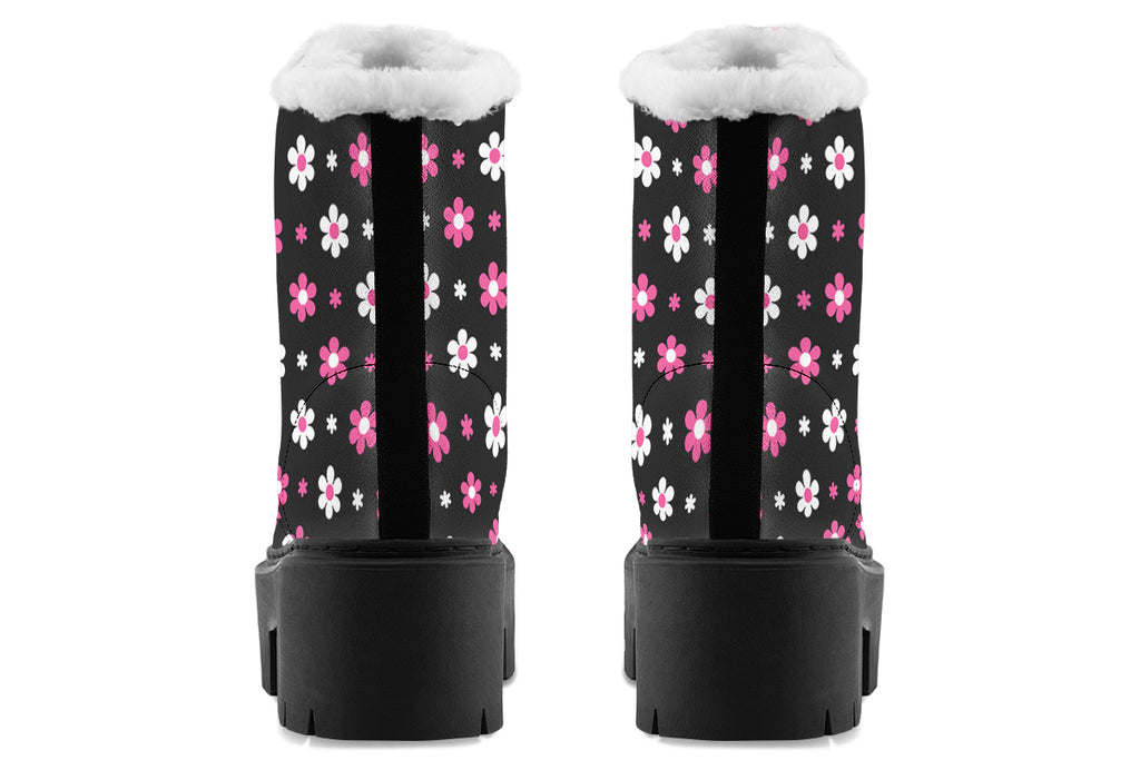 Pink and Black Flowers