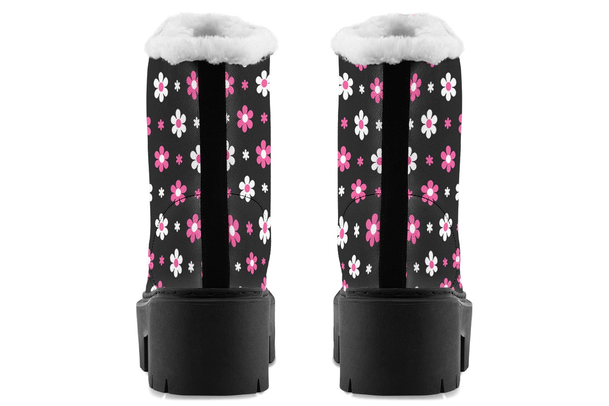 Pink and Black Flowers