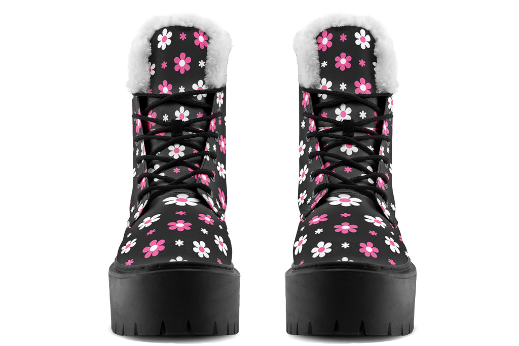 Pink and Black Flowers