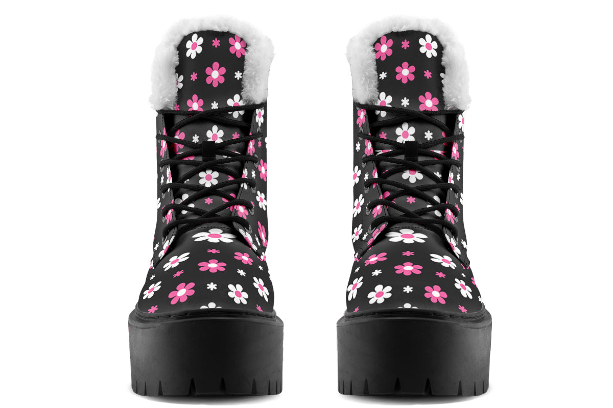 Pink and Black Flowers