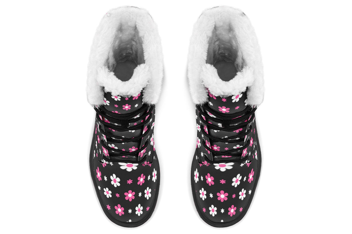 Pink and Black Flowers