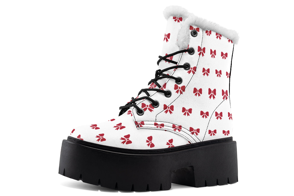 Ribbon Red on White