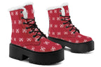 White Bows on Red