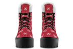 White Bows on Red