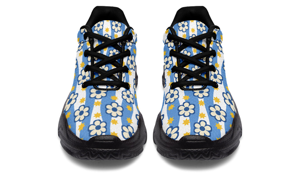 Blue Daisy Stripe