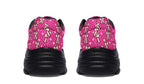 Cream Bows on Hot Pink