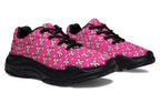 Cream Bows on Hot Pink