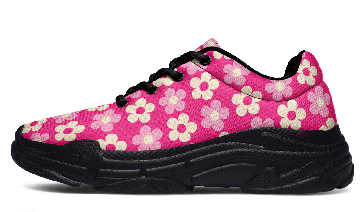 Cream Flowers On Hot Pink