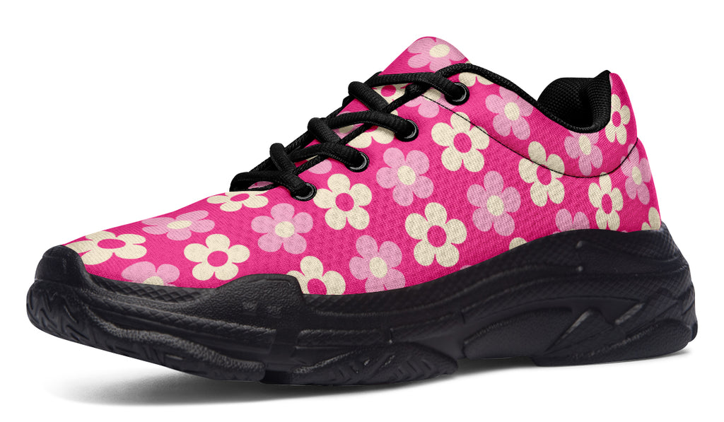 Cream Flowers On Hot Pink