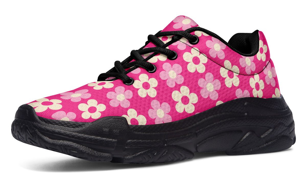Cream Flowers On Hot Pink