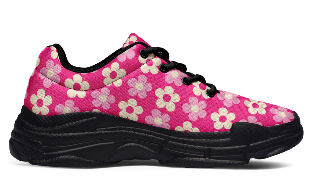 Cream Flowers On Hot Pink