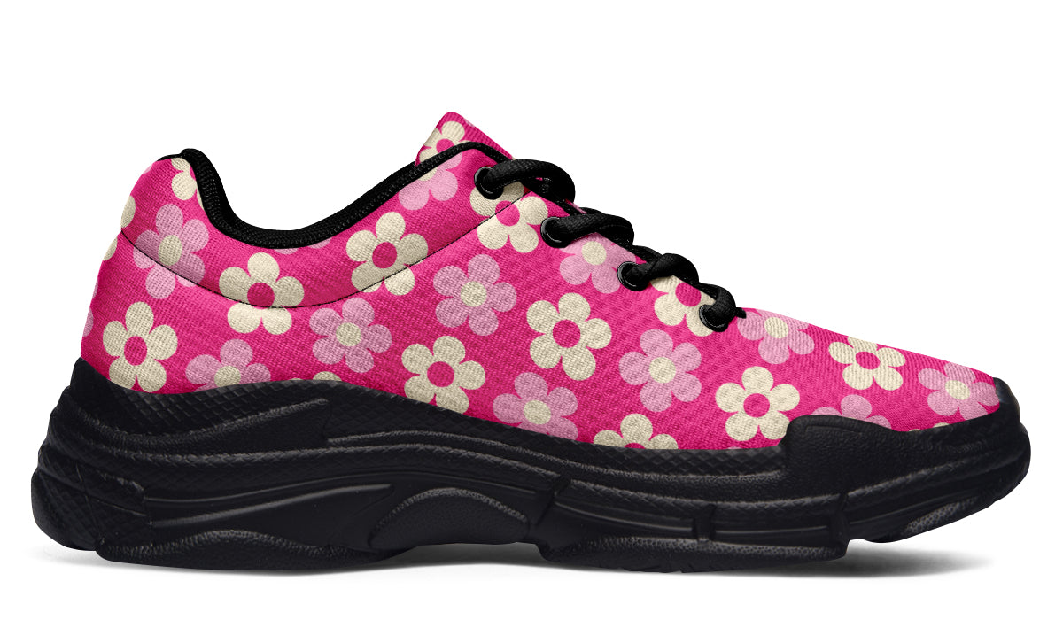Cream Flowers On Hot Pink