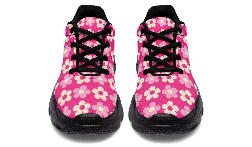 Cream Flowers On Hot Pink