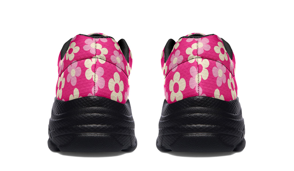 Cream Flowers On Hot Pink