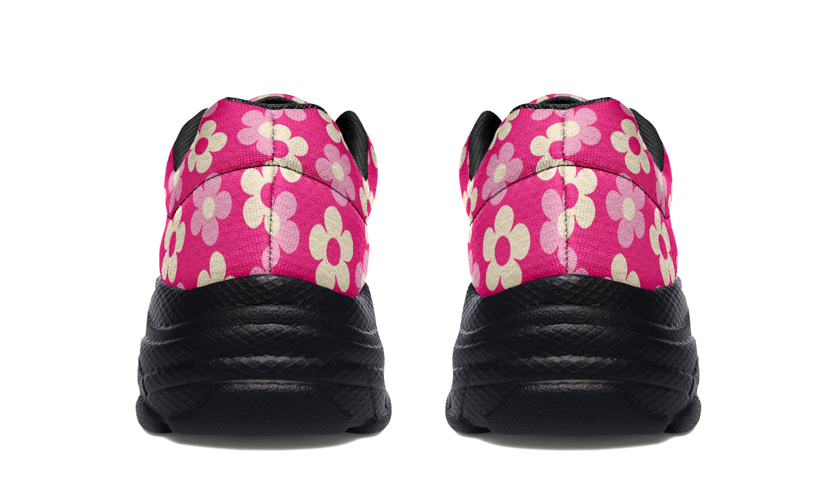 Cream Flowers On Hot Pink