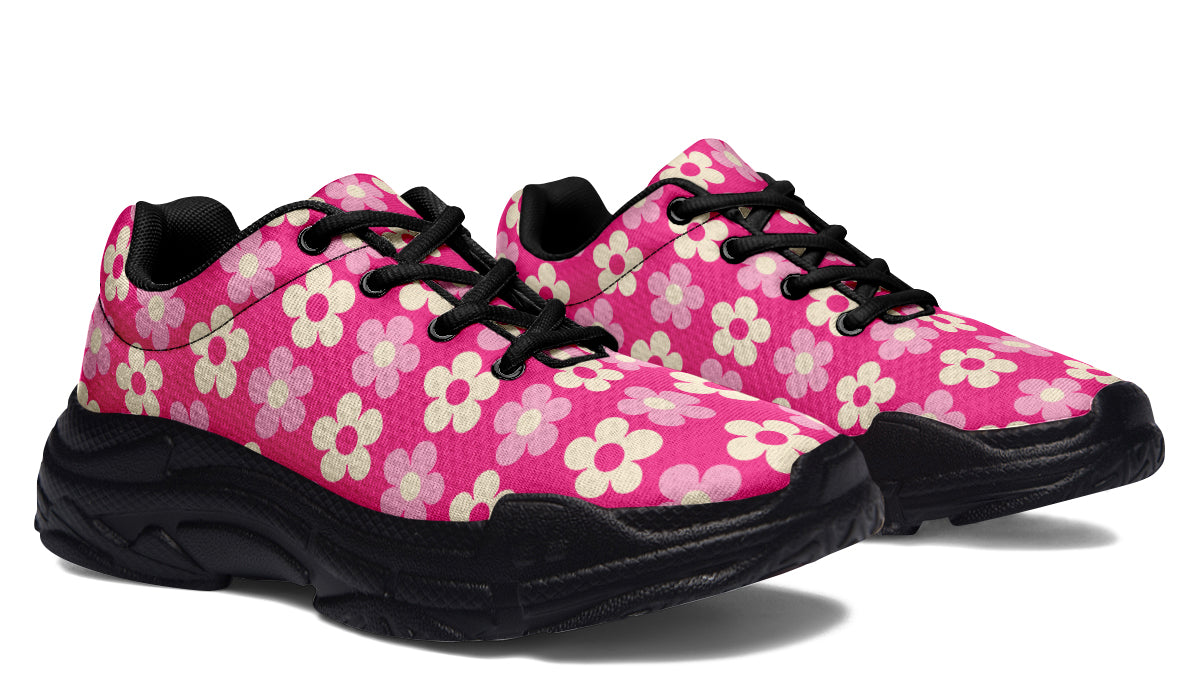 Cream Flowers On Hot Pink