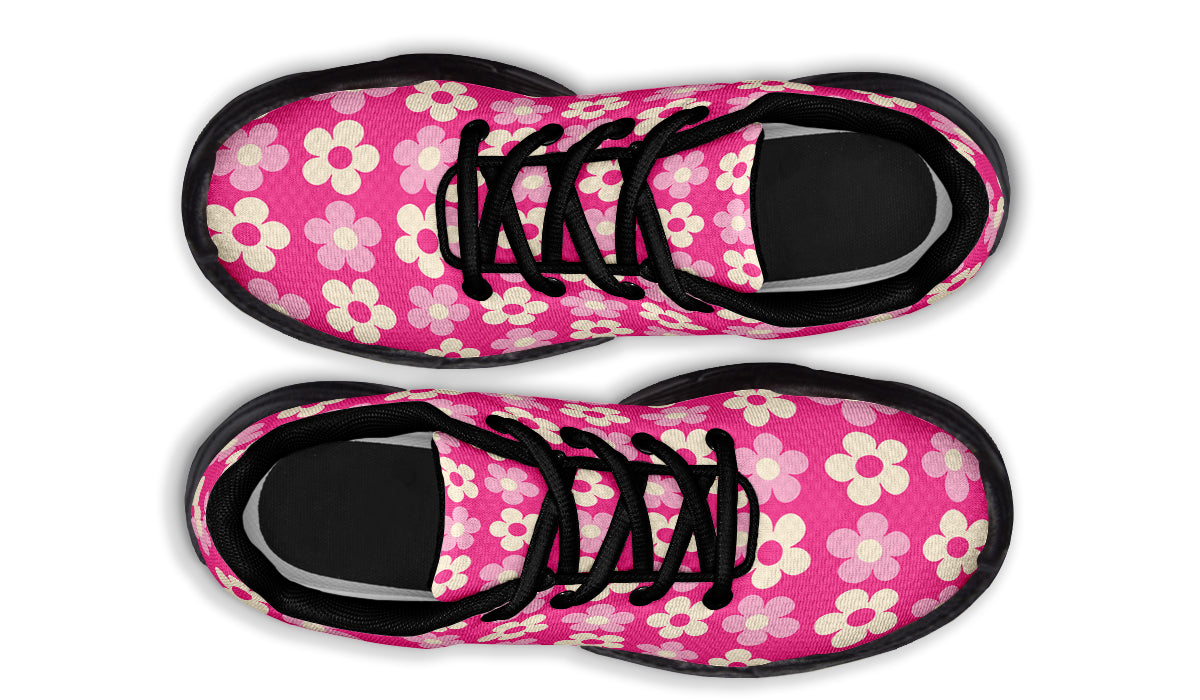 Cream Flowers On Hot Pink