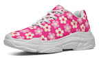 Cream Flowers On Hot Pink