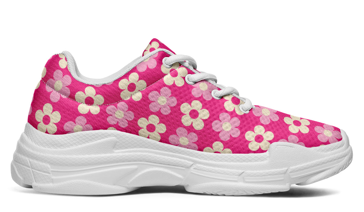 Cream Flowers On Hot Pink