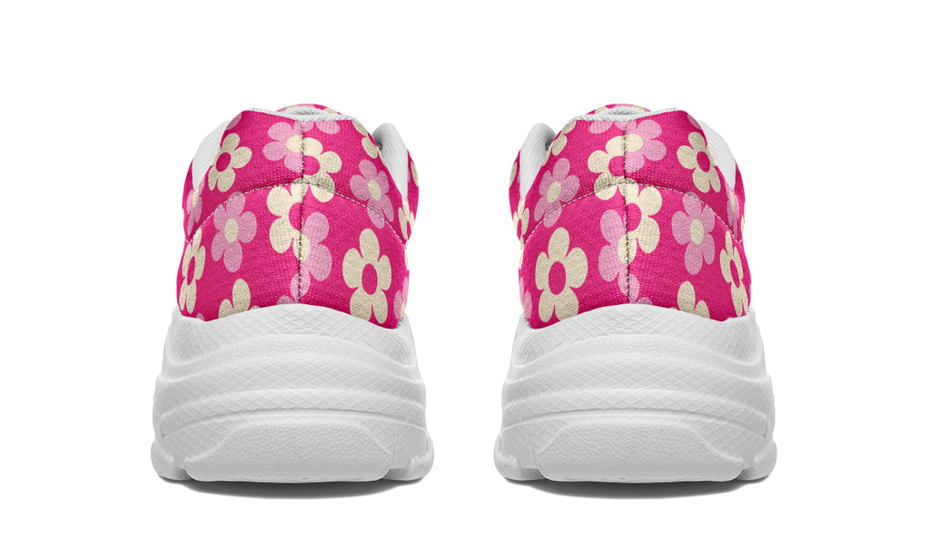 Cream Flowers On Hot Pink