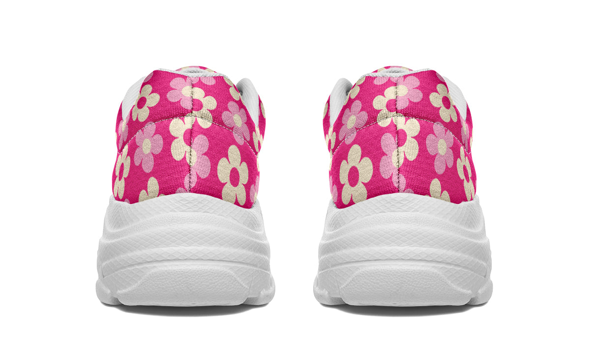 Cream Flowers On Hot Pink