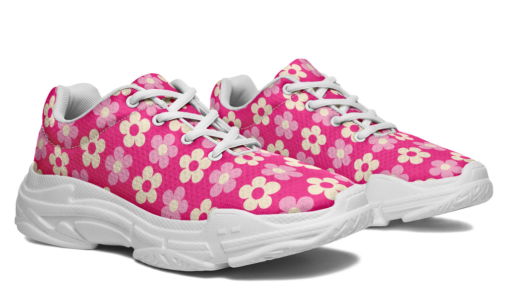 Cream Flowers On Hot Pink