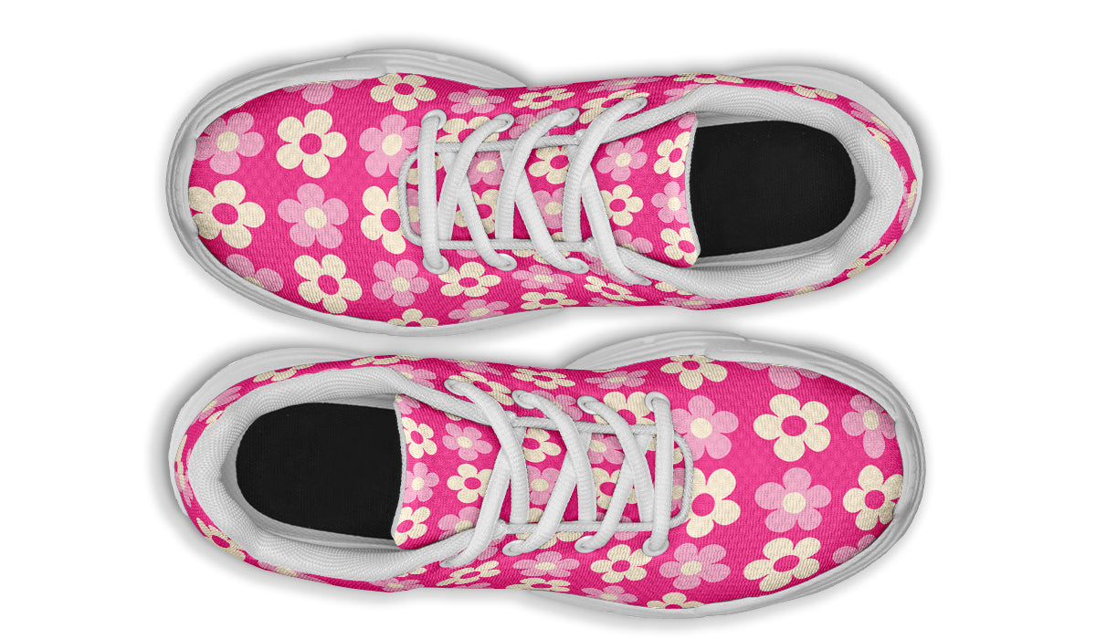 Cream Flowers On Hot Pink