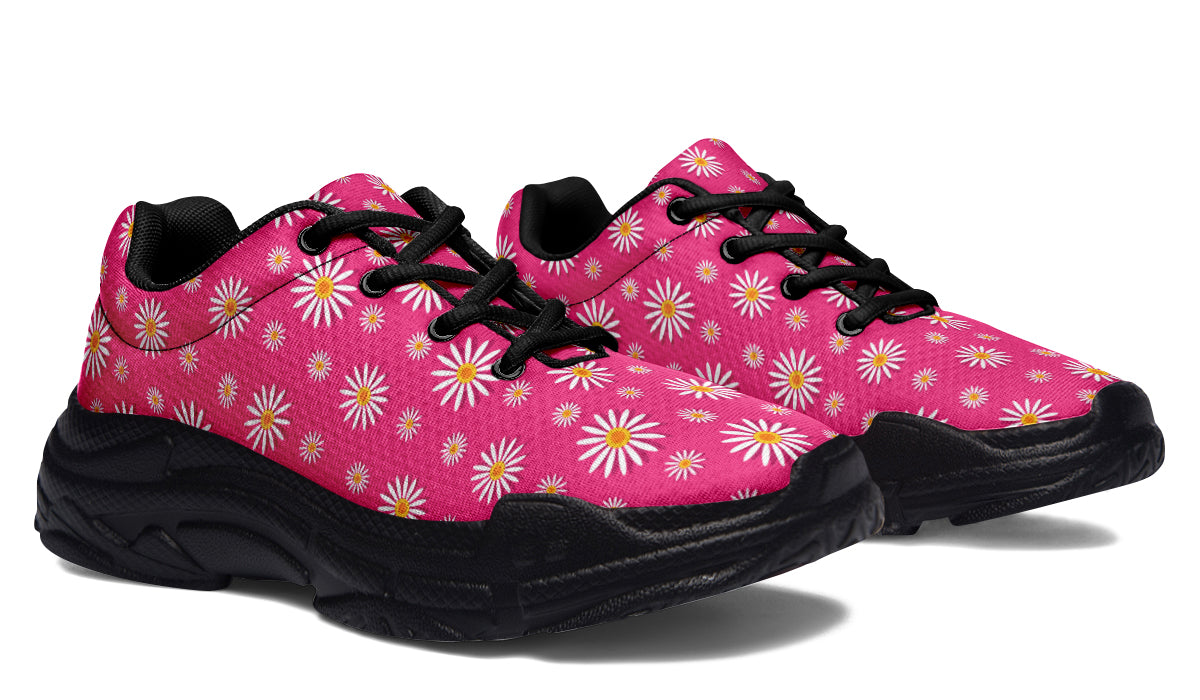 Daisies on Hot Pink