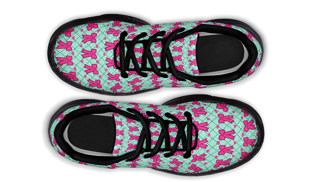 Hot Pink Bows on Mint