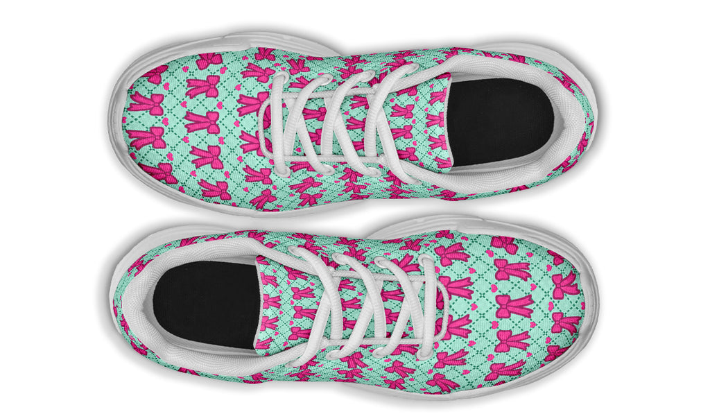 Hot Pink Bows on Mint