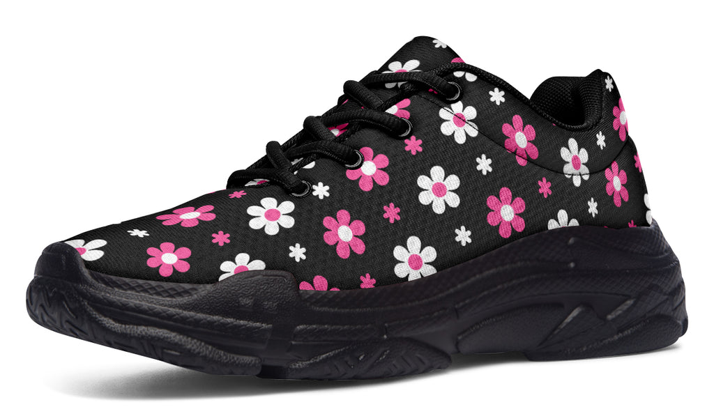 Pink And Black Flowers