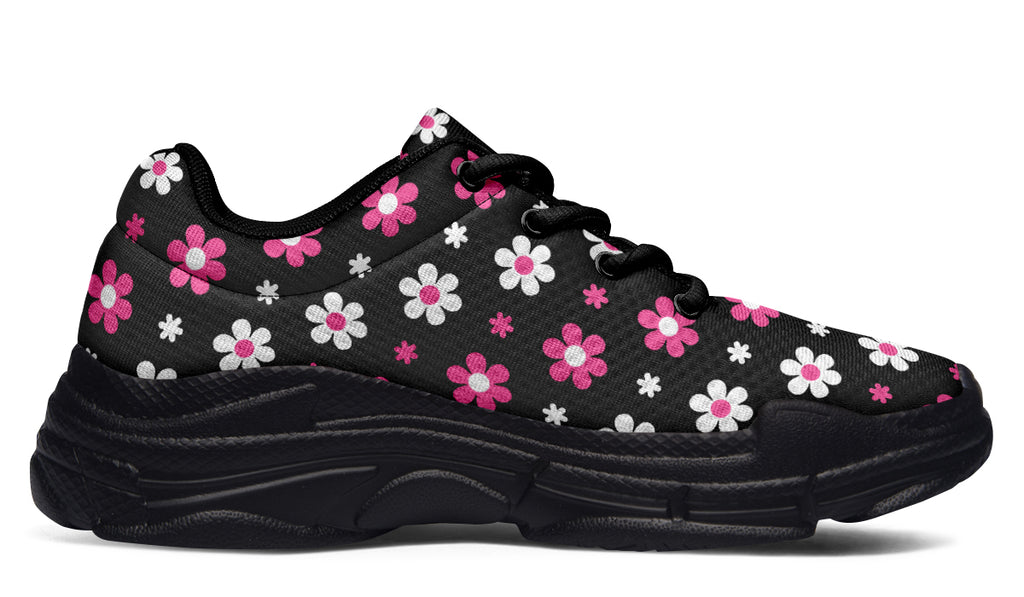 Pink And Black Flowers