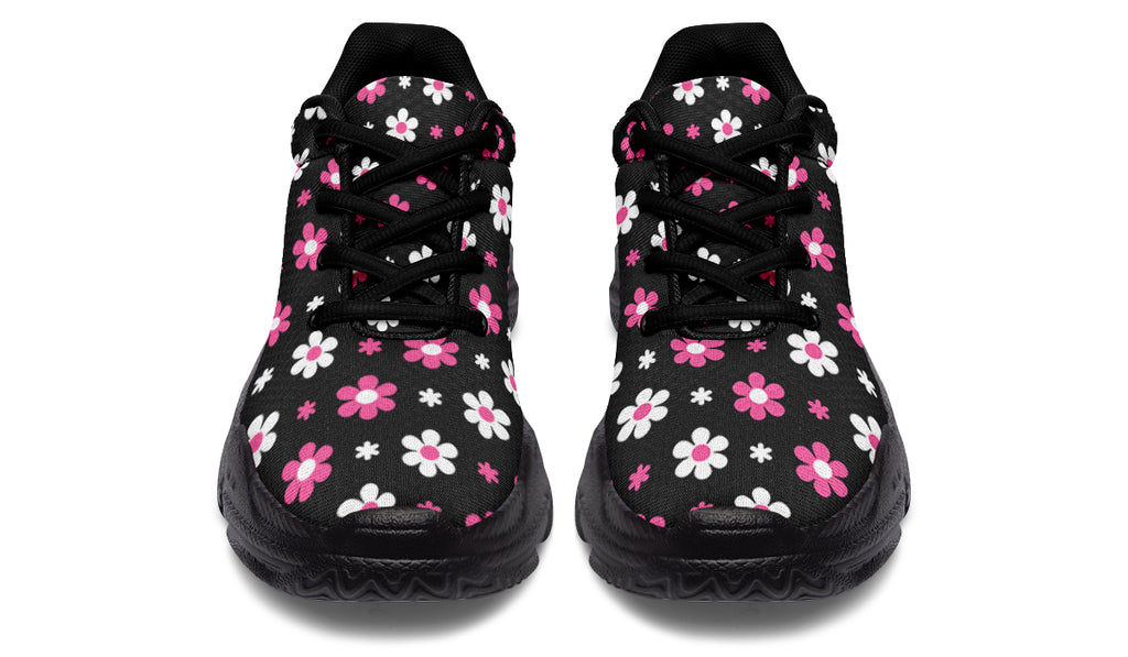 Pink And Black Flowers